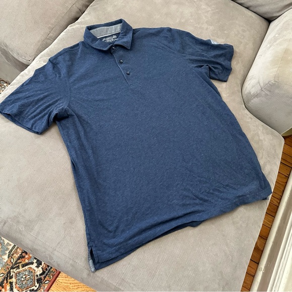 Jim Nantz Vineyard Vines Polo Shirt Men’s L Navy Blue Sleeve Golf Club Logo - Picture 2 of 9